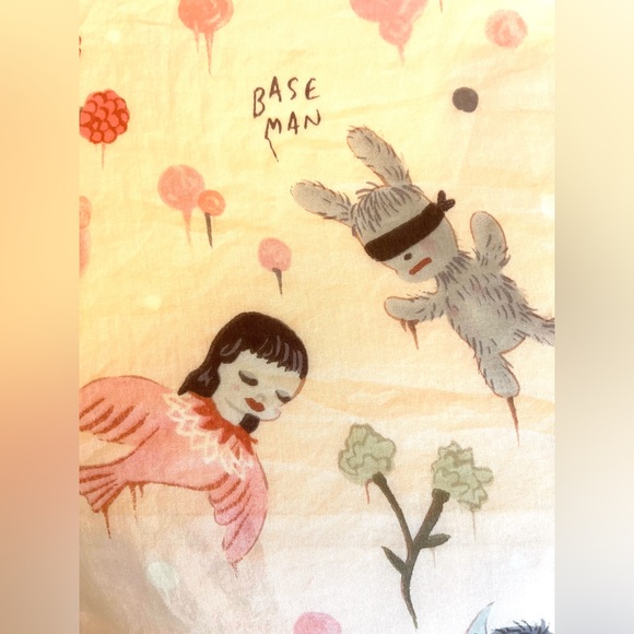 COACH Gary Baseman Art SCARF! Oversized Square. Cotton Silk Blend. *Rare* - Picture 4 of 10